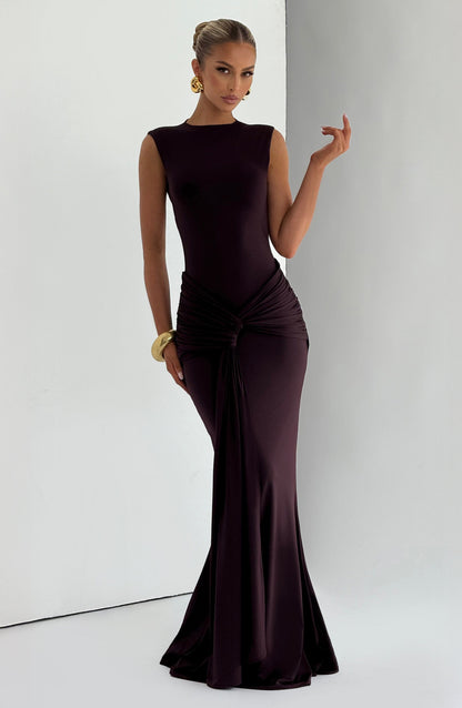 Plum BABYBOO LORENZA MAXI DRESS PLUM BROWN