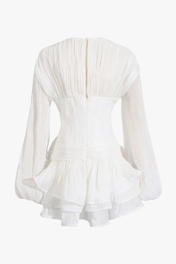 Lurex Rosette Corset Dress