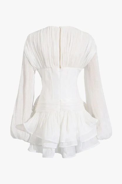 Lurex Rosette Corset Dress