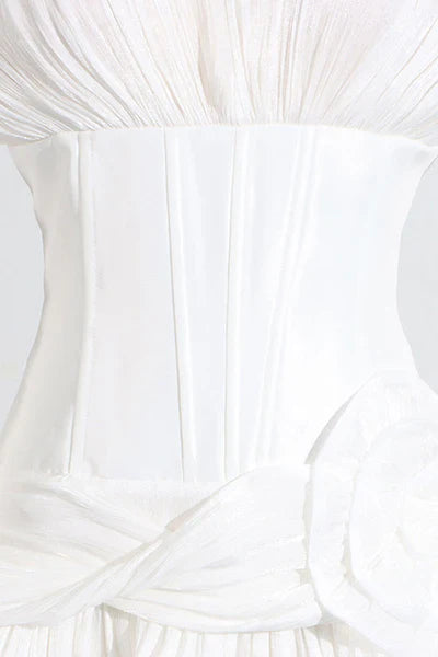 Lurex Rosette Corset Dress