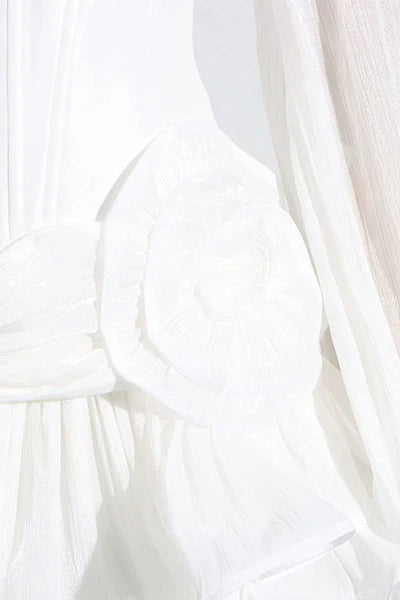 Lurex Rosette Corset Dress