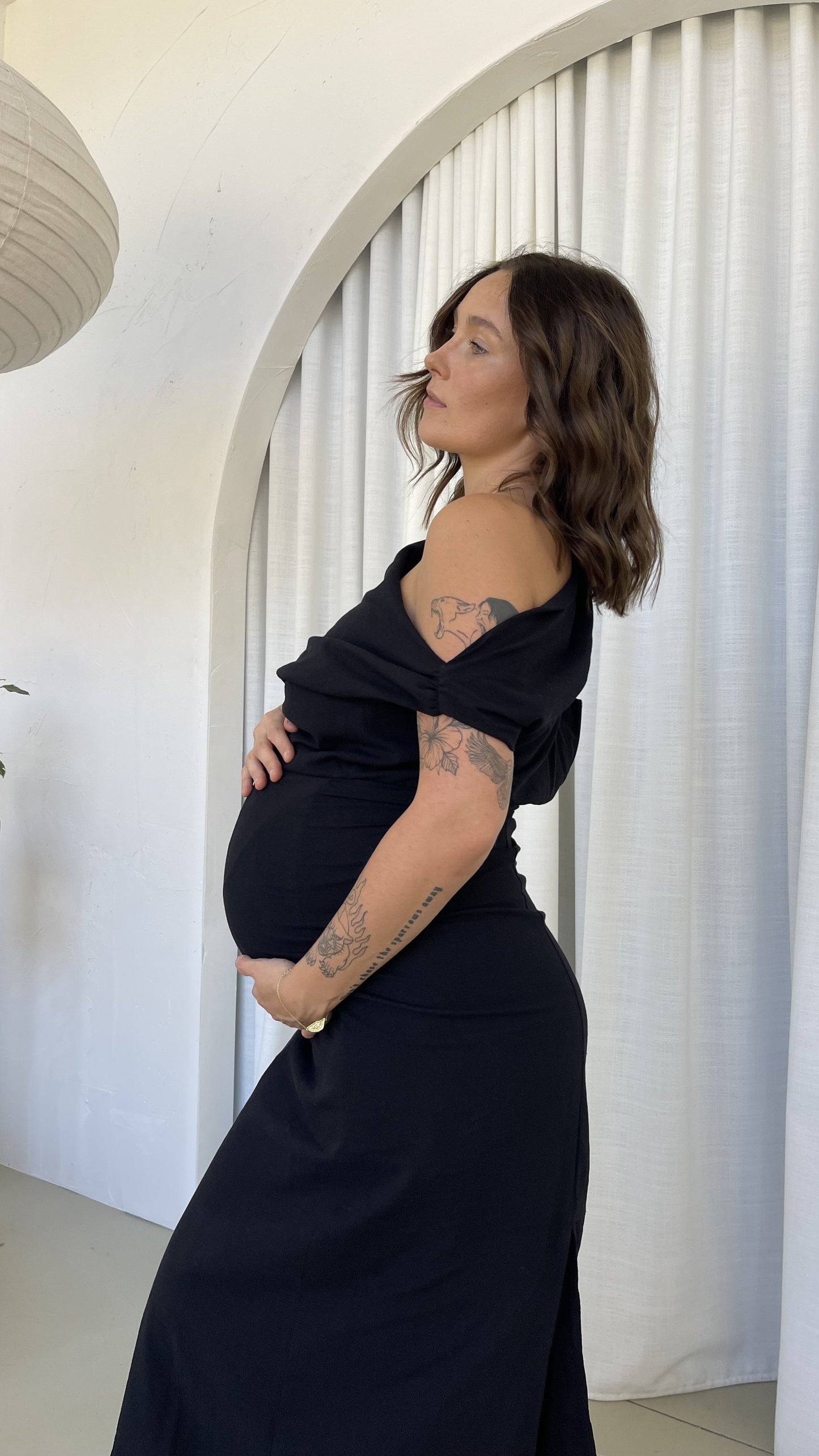 Black Luci Silk Maxi Dress