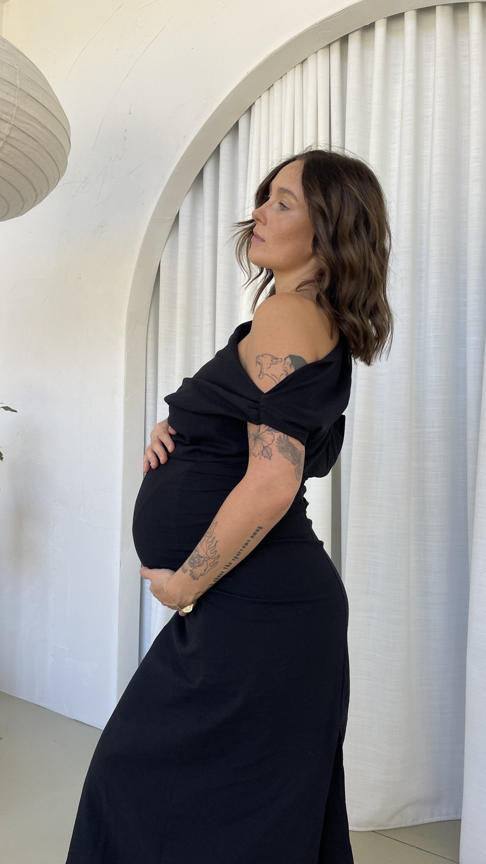 Black Luci Silk Maxi Dress