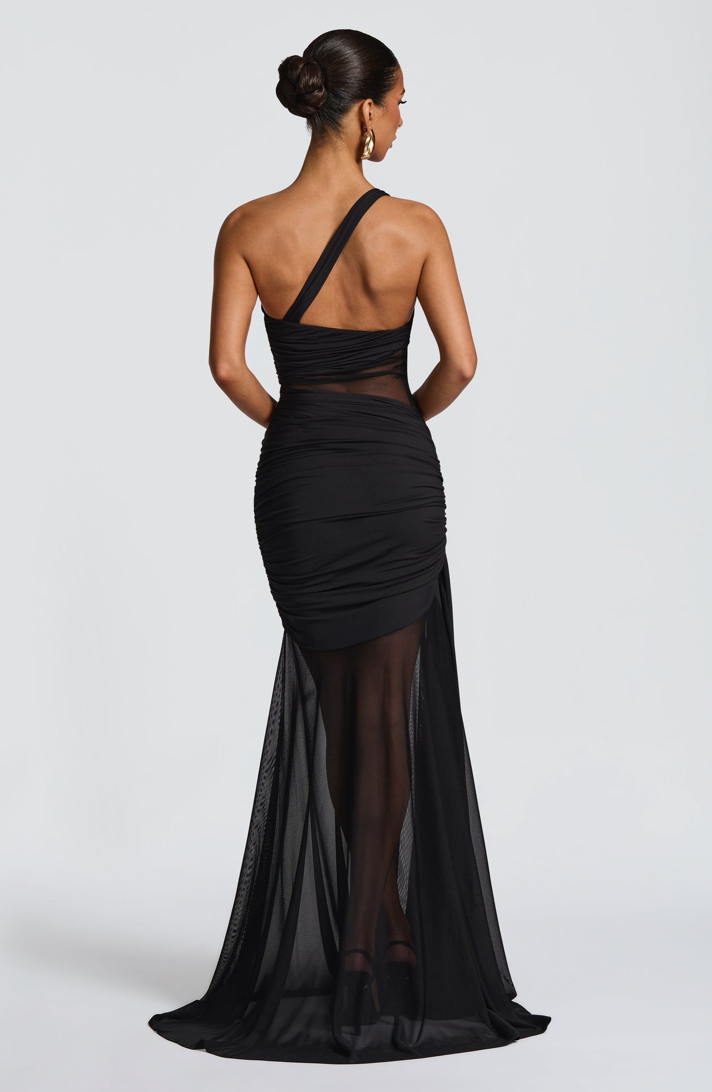 Black Marianne Plum Maxi Dress