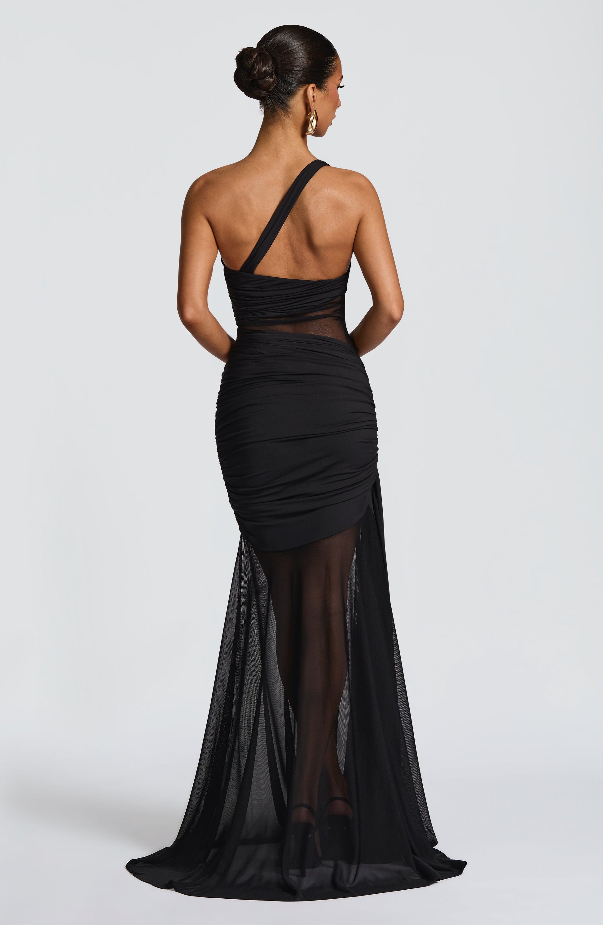 Black Marianne Plum Maxi Dress