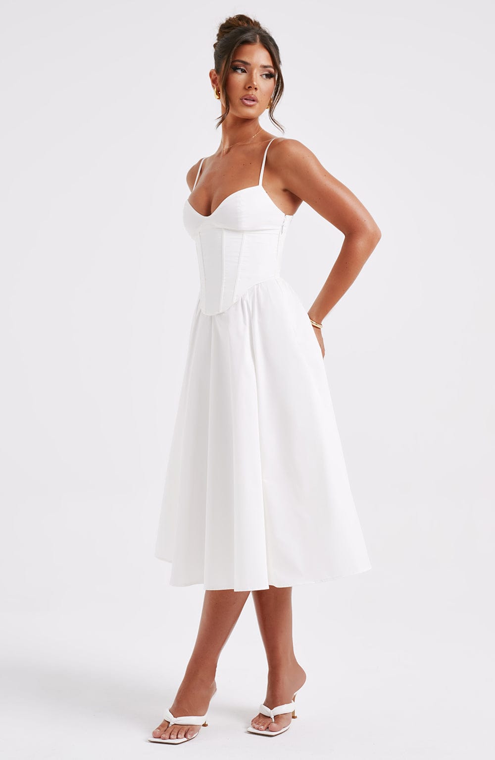 Ivory Mariella Lemon Midi Dress