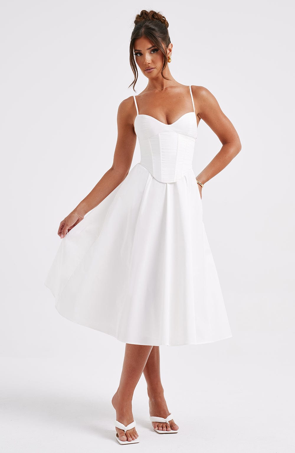 Ivory Mariella Lemon Midi Dress