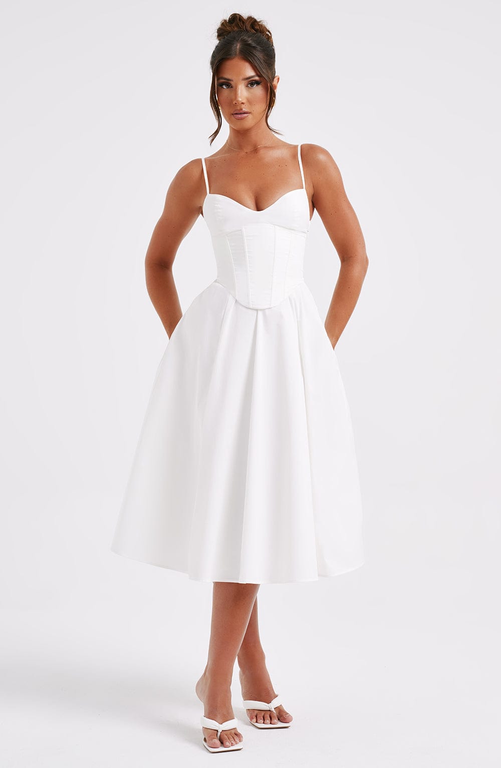 Ivory Mariella Lemon Midi Dress