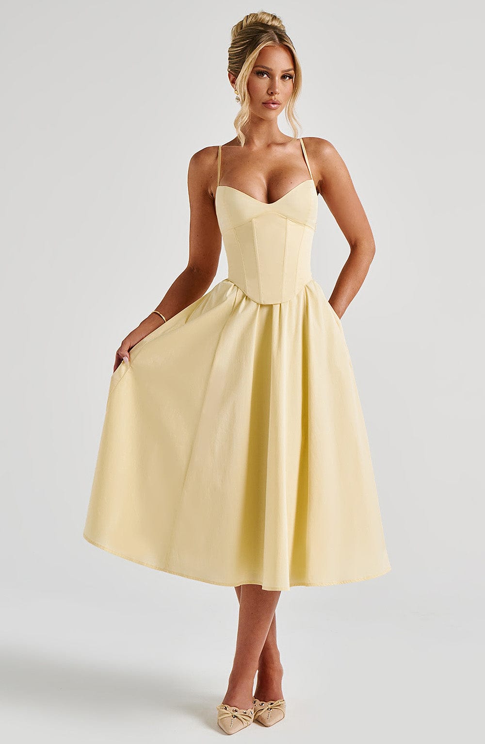 Lemon Mariella Lemon Midi Dress