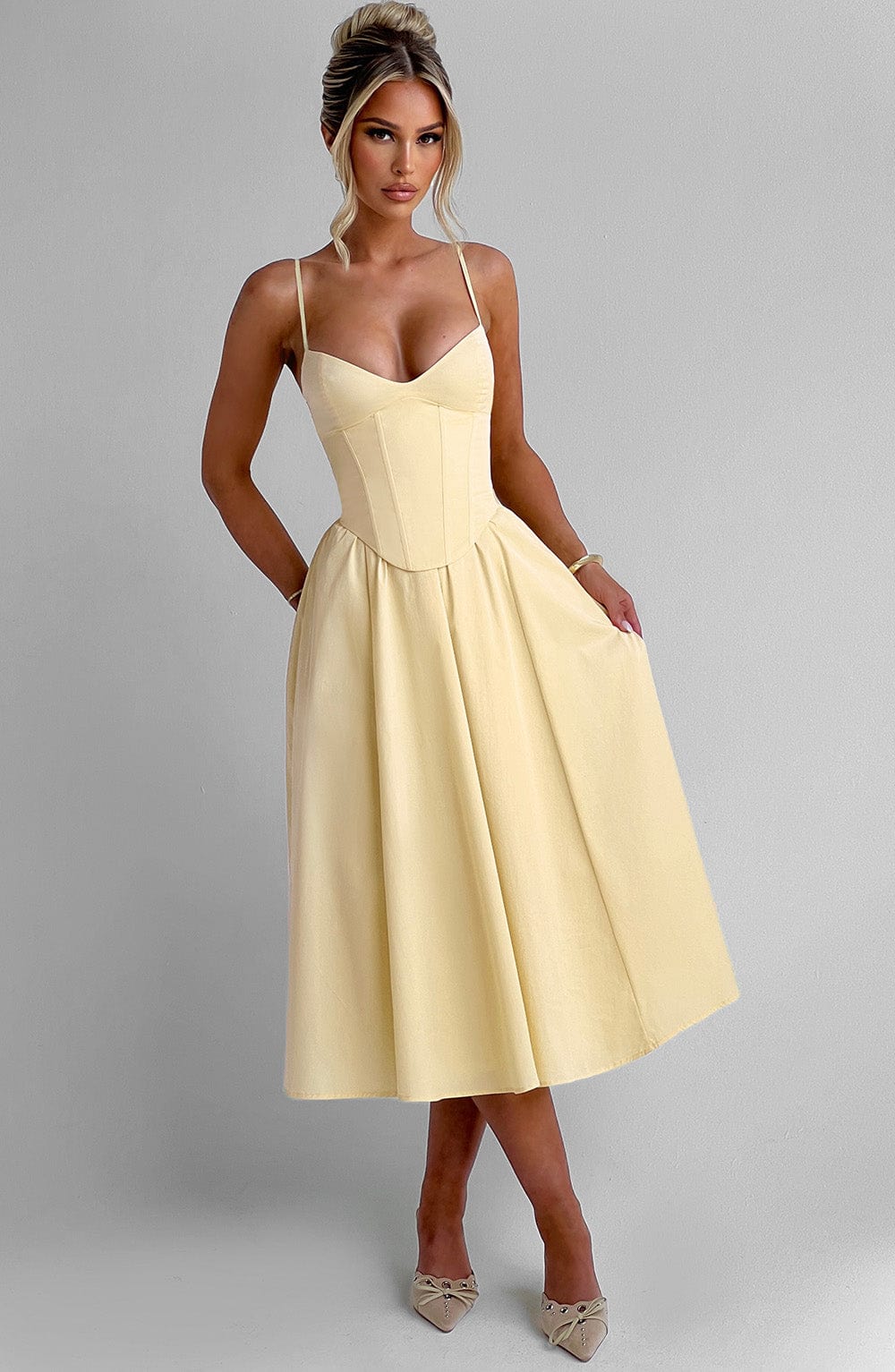 Lemon Mariella Lemon Midi Dress