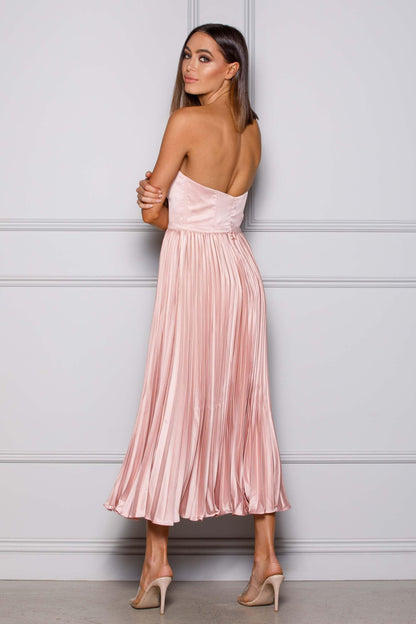 Blush Valentina Emerald Silk Dress