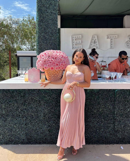 Blush Valentina Emerald Silk Dress