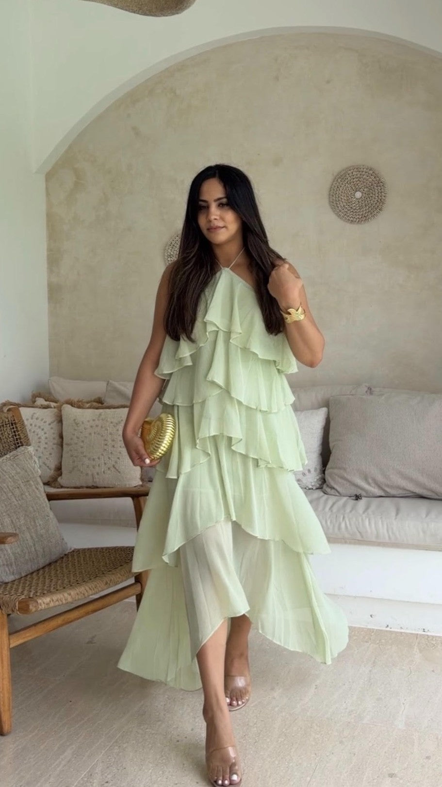 Sage Margot Lilac Floral Maxi Dress