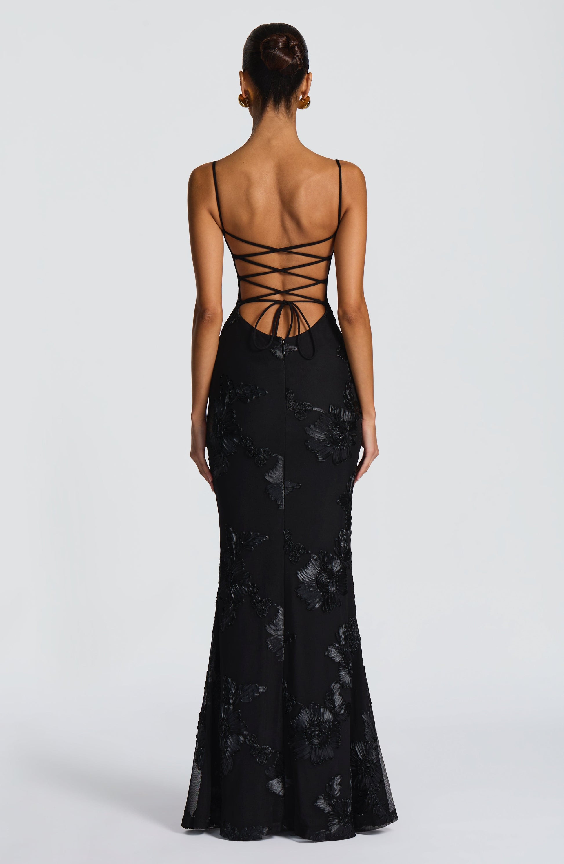 Black Nefertiti Plum Maxi Dress
