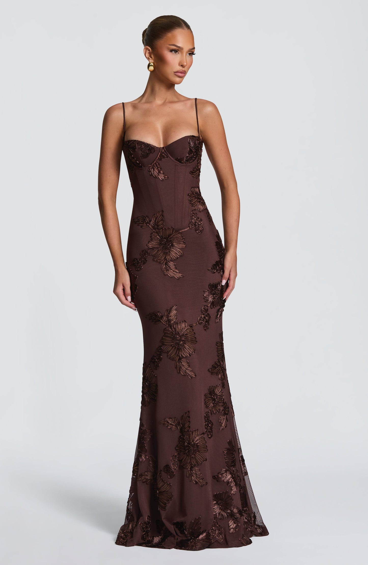 Plum Brown Nefertiti Plum Maxi Dress