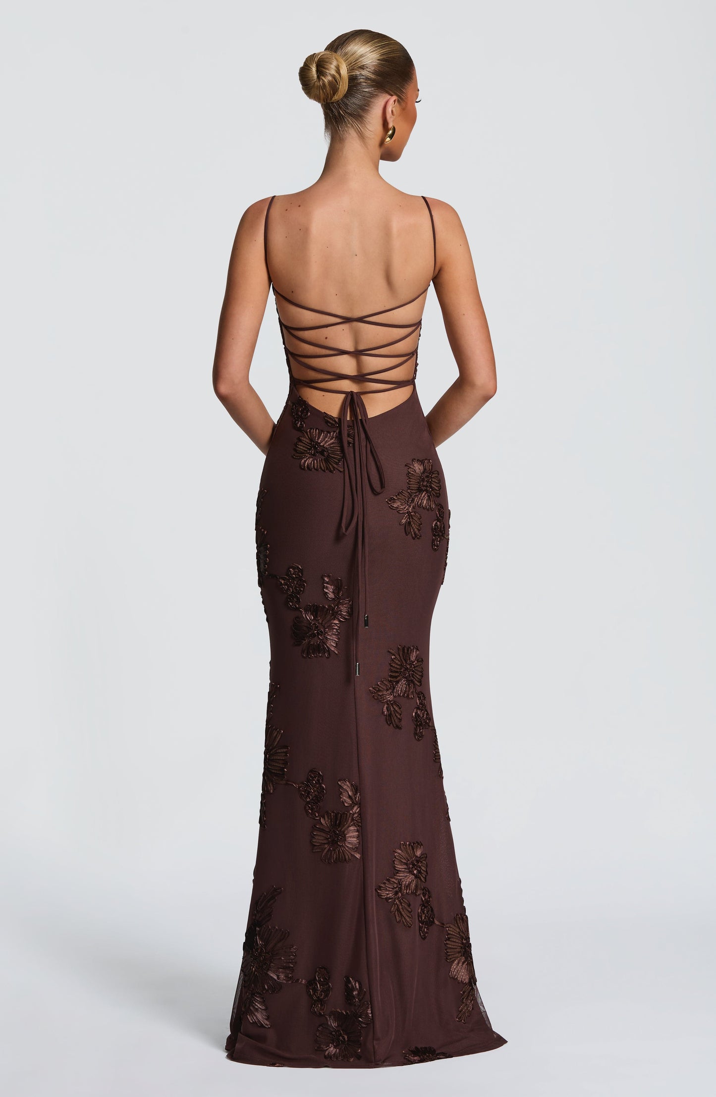 Plum Brown Nefertiti Plum Maxi Dress