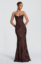 Nefertiti Plum Maxi Dress