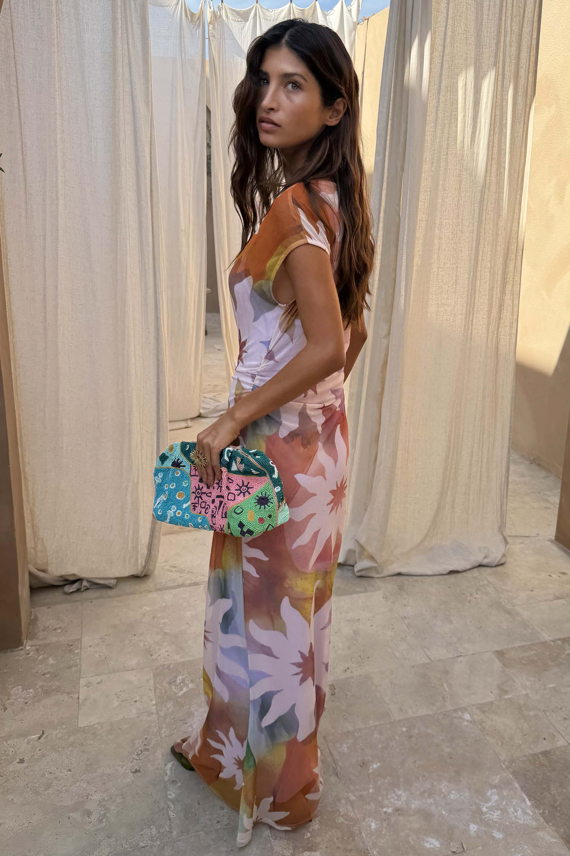 Celestine Abstract Mesh Dress