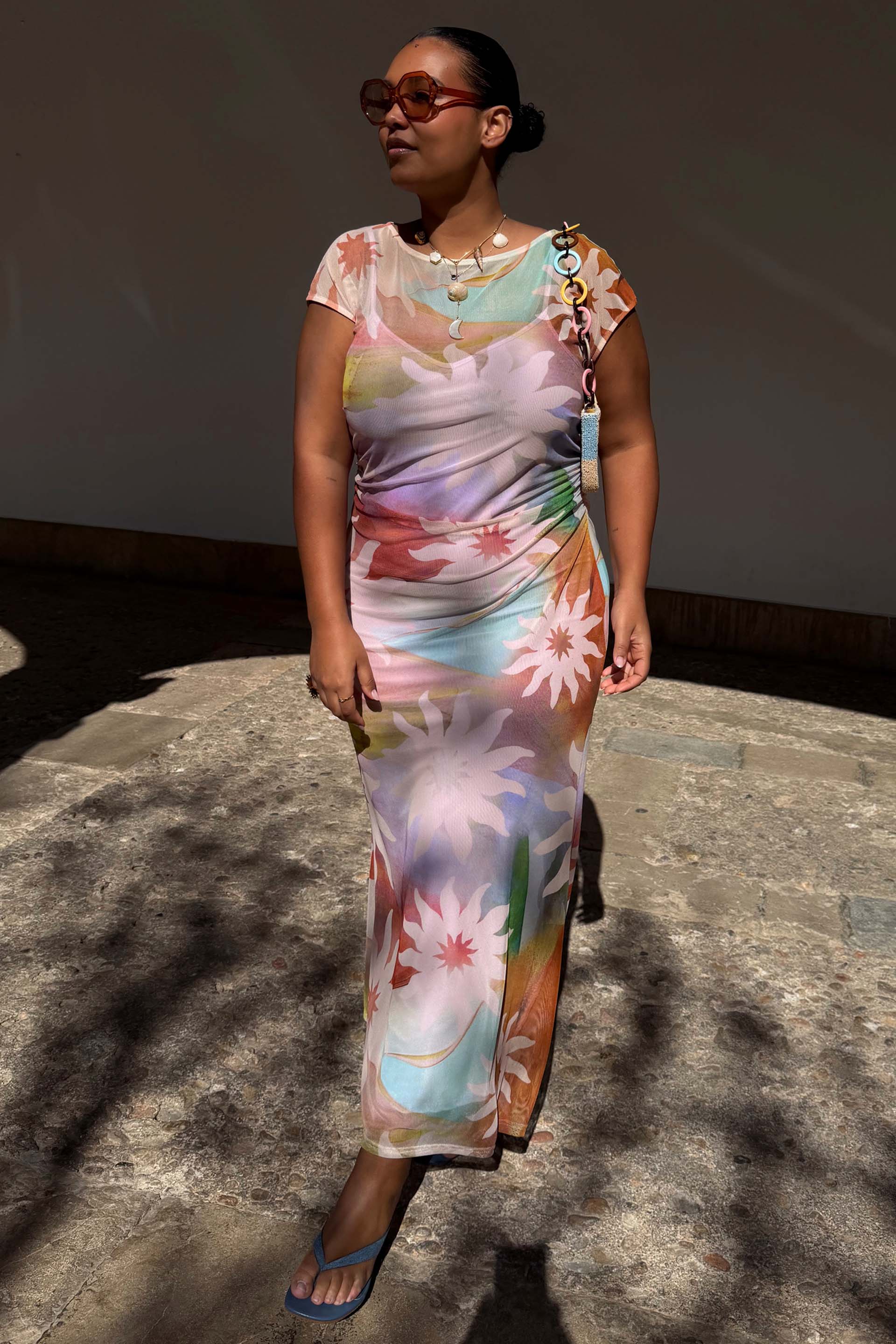 Celestine Abstract Mesh Dress