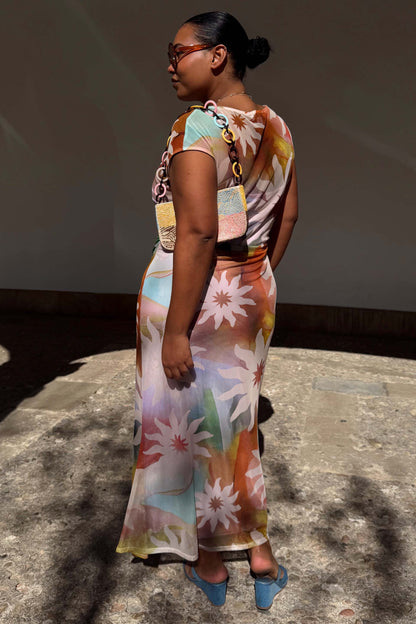 Celestine Abstract Mesh Dress