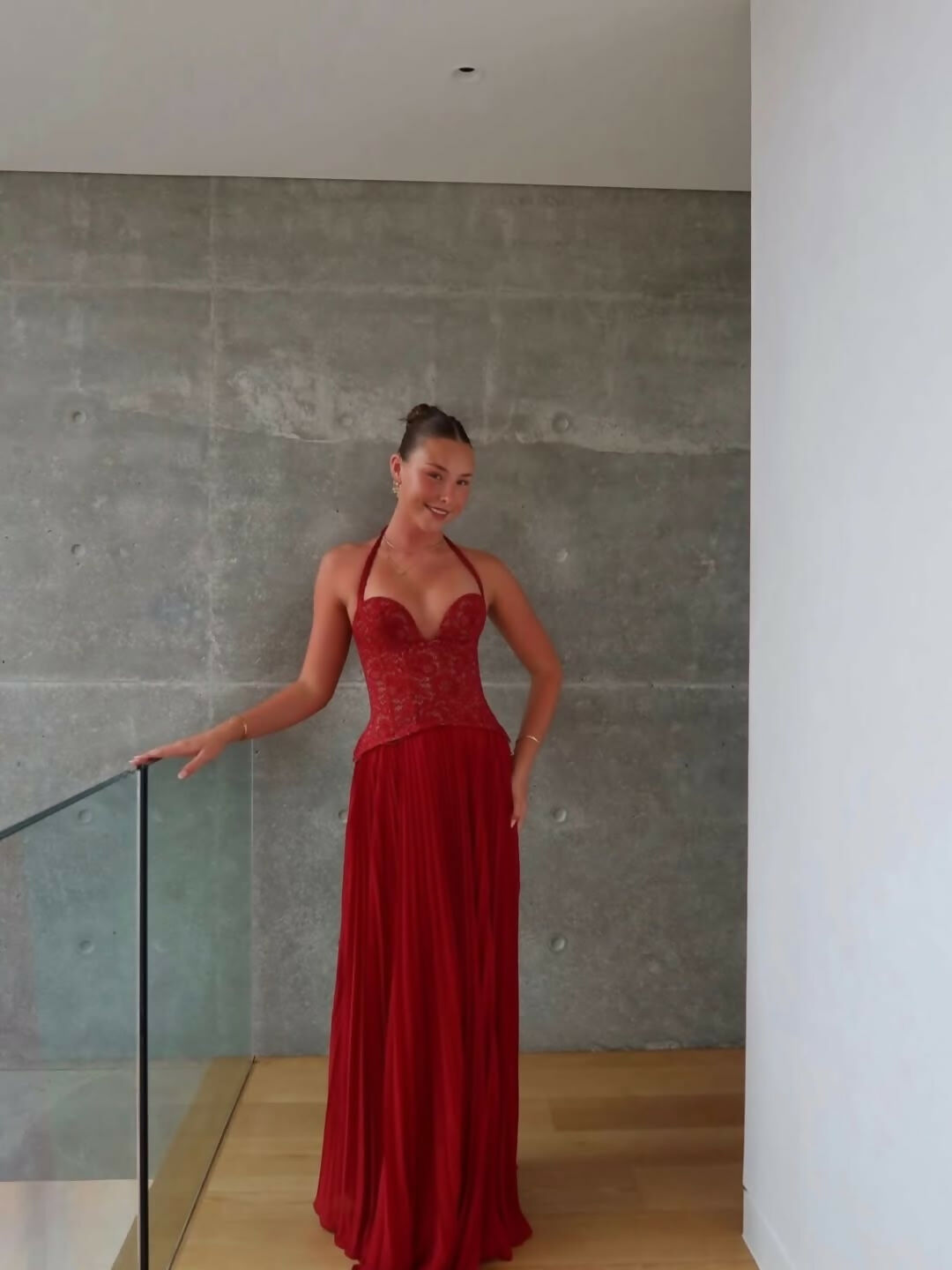 Red Size XS, S, & M Gaia Butter Silk Dress