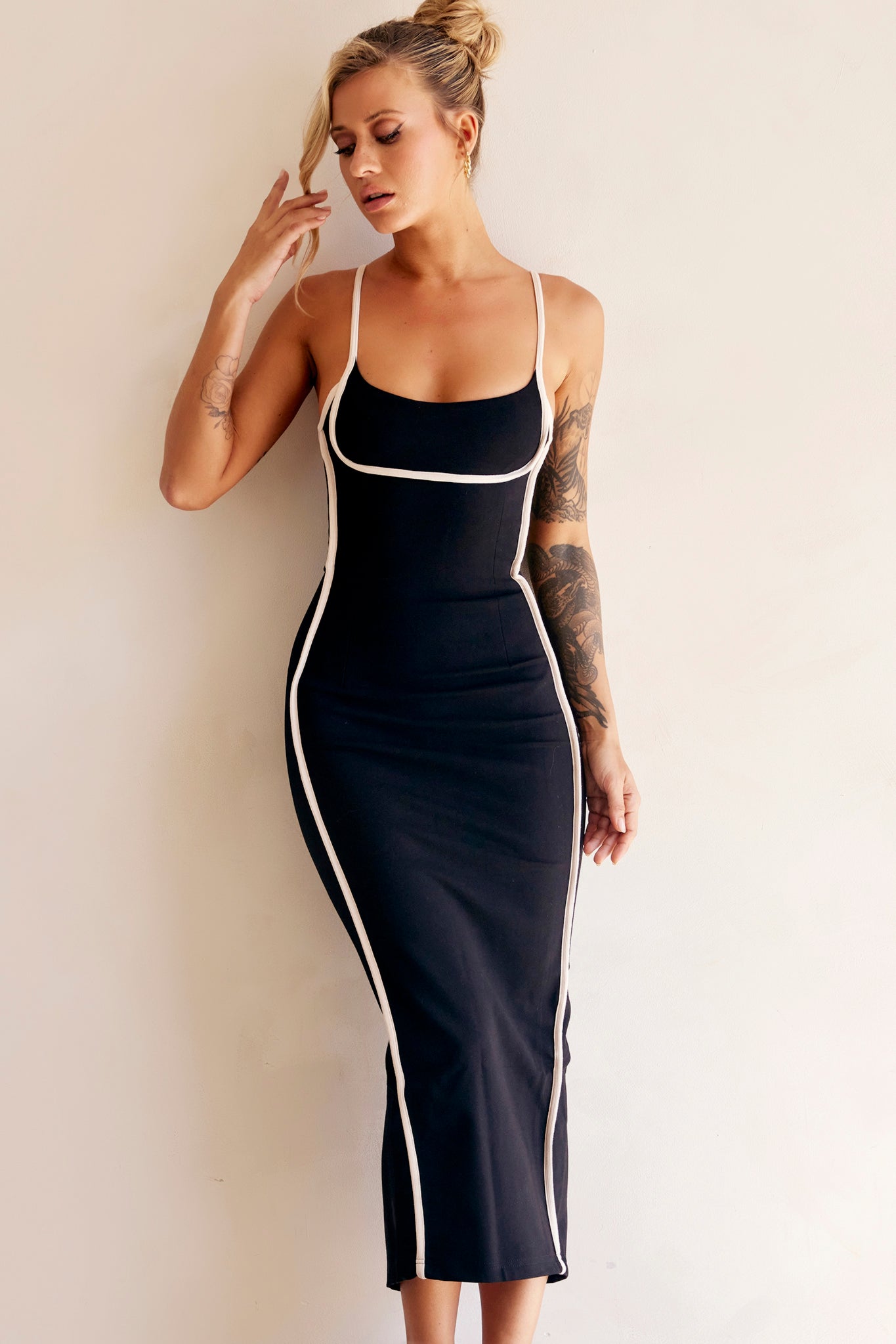 Black One Delia Midi Dress - Blush - XL