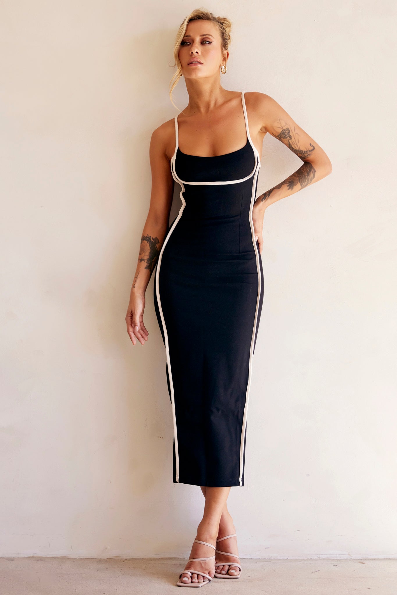 Black One Delia Midi Dress - Blush - XL