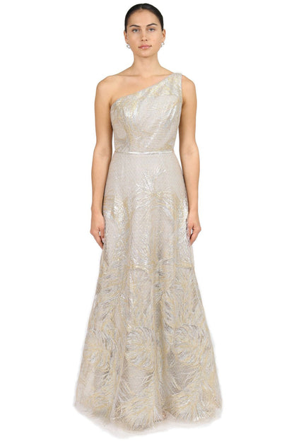 Line Gown One Shoulder A-line Fil Coupe Gown