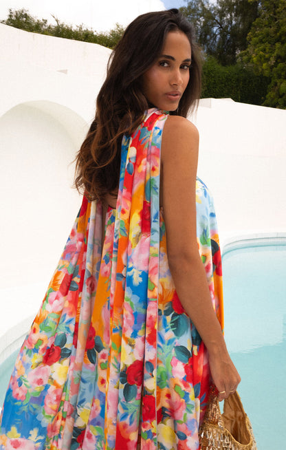 Tinsley Tube Dress in Sunset Garden