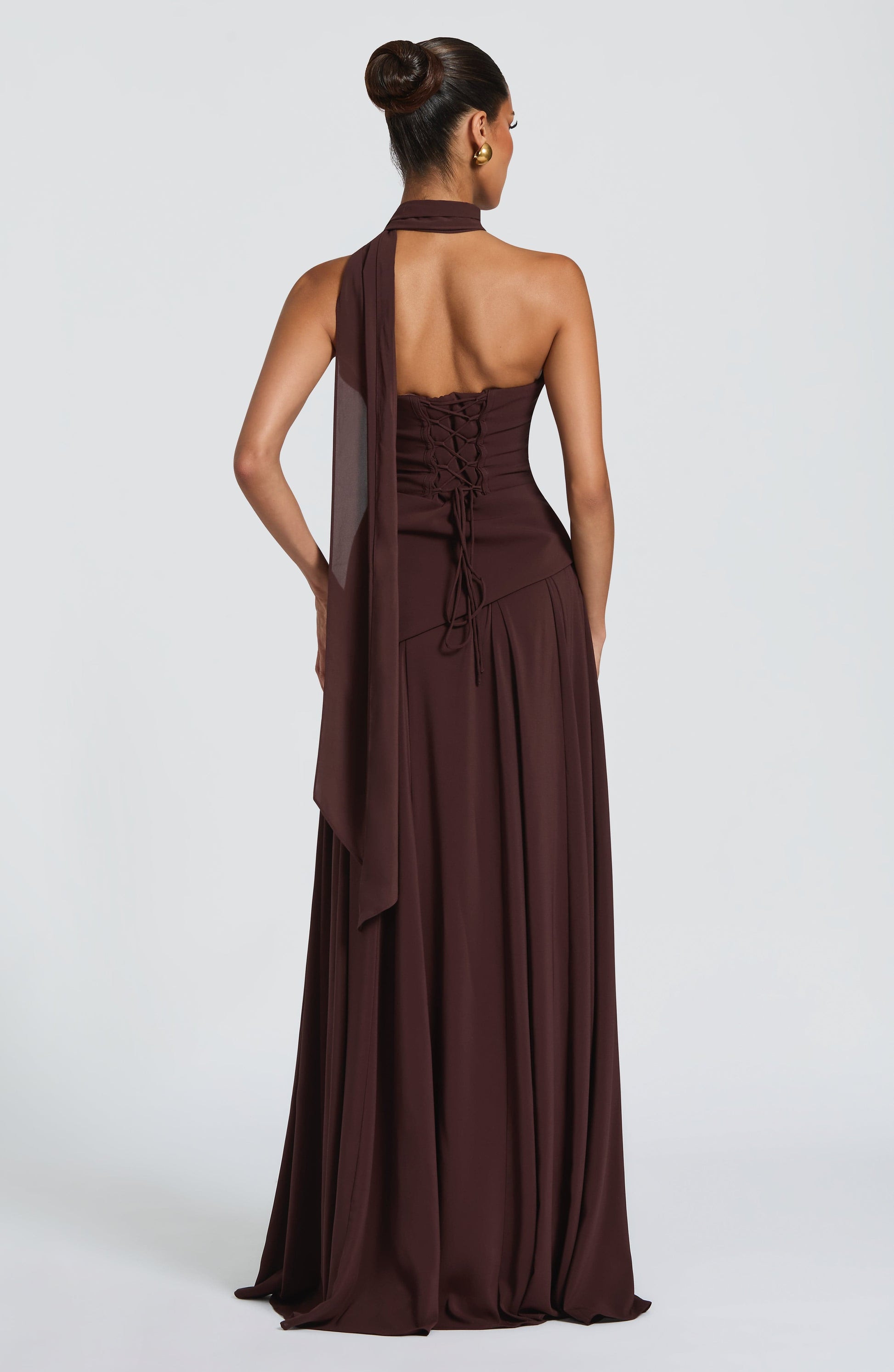 Plum Brown Patricia Maxi Dress - Blush