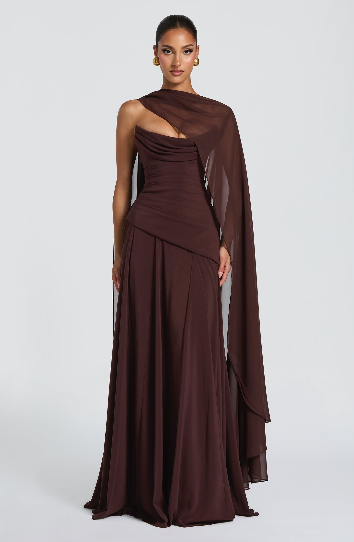 Plum Brown Patricia Maxi Dress - Blush