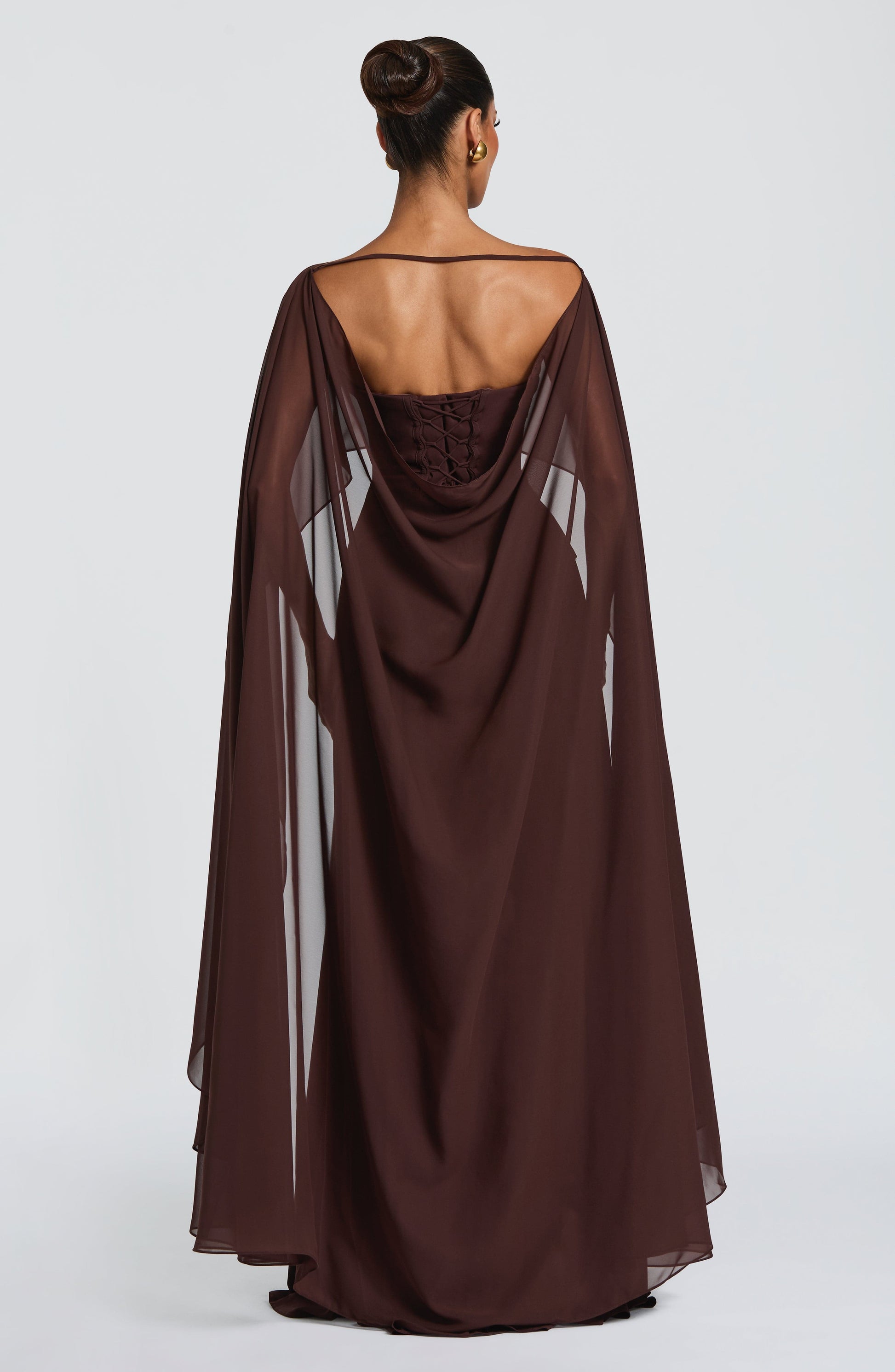 Plum Brown Patricia Maxi Dress - Blush