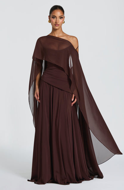 Plum Brown Patricia Maxi Dress - Blush