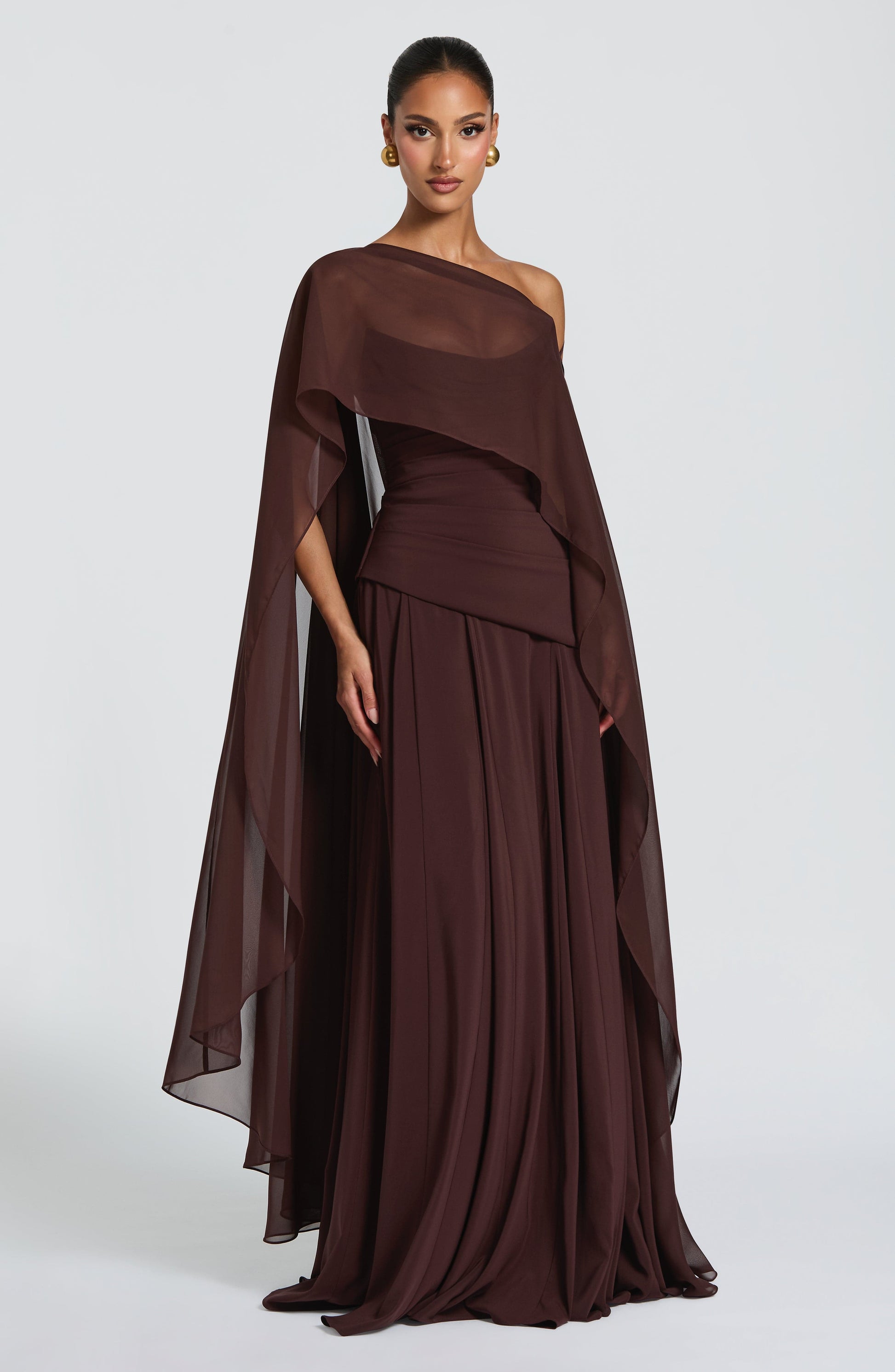 Plum Brown Patricia Maxi Dress - Blush