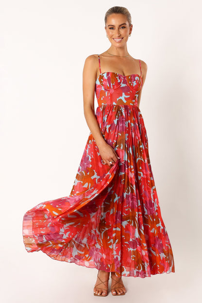 Pink Azalea Achanti Pleated Maxi Dress