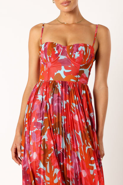 Pink Azalea Achanti Pleated Maxi Dress