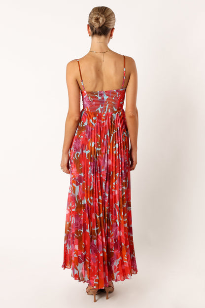 Pink Azalea Achanti Pleated Maxi Dress in Pink Azalea
