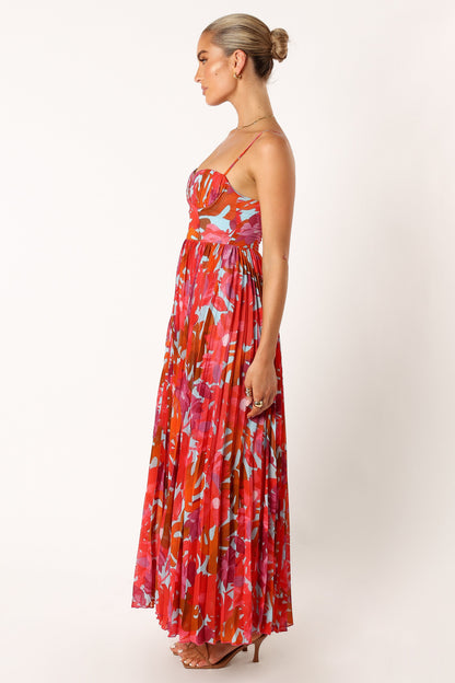 Pink Azalea Achanti Pleated Maxi Dress in Pink Azalea