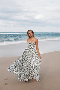White Black Floral