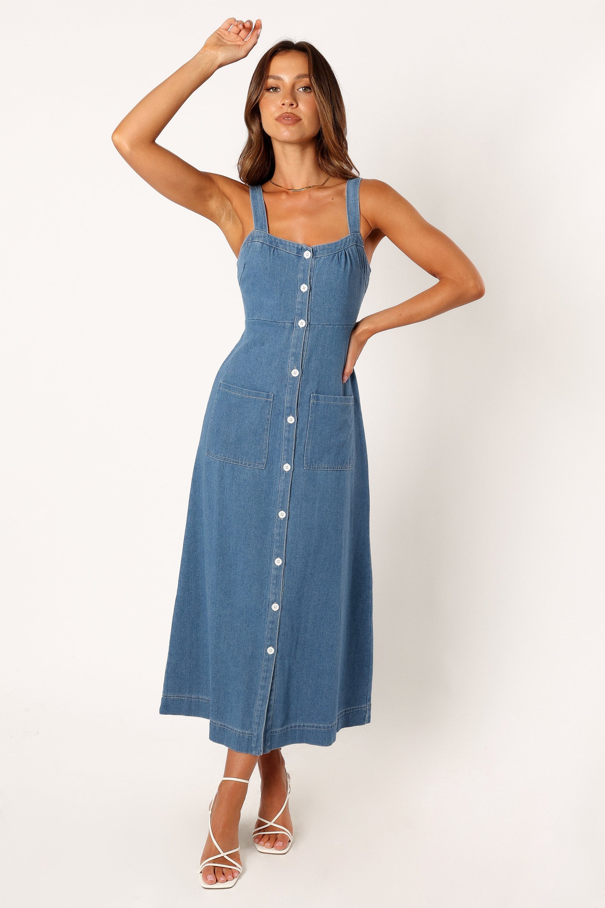 Denim Bettie Denim Midi Dress