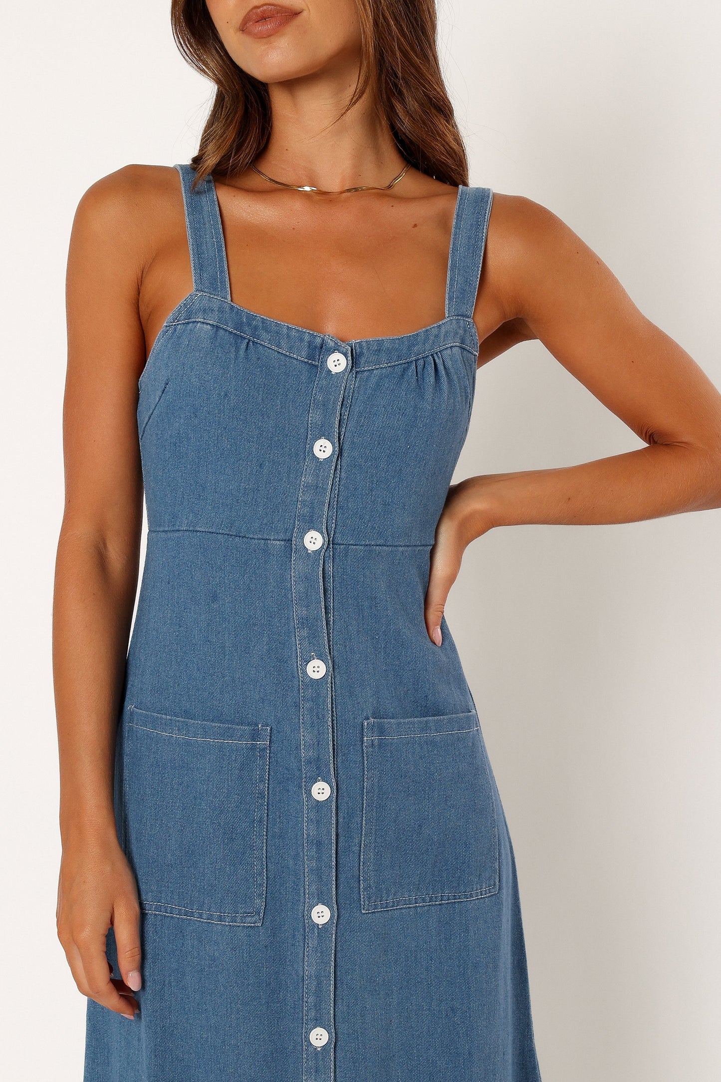 Denim Bettie Denim Midi Dress