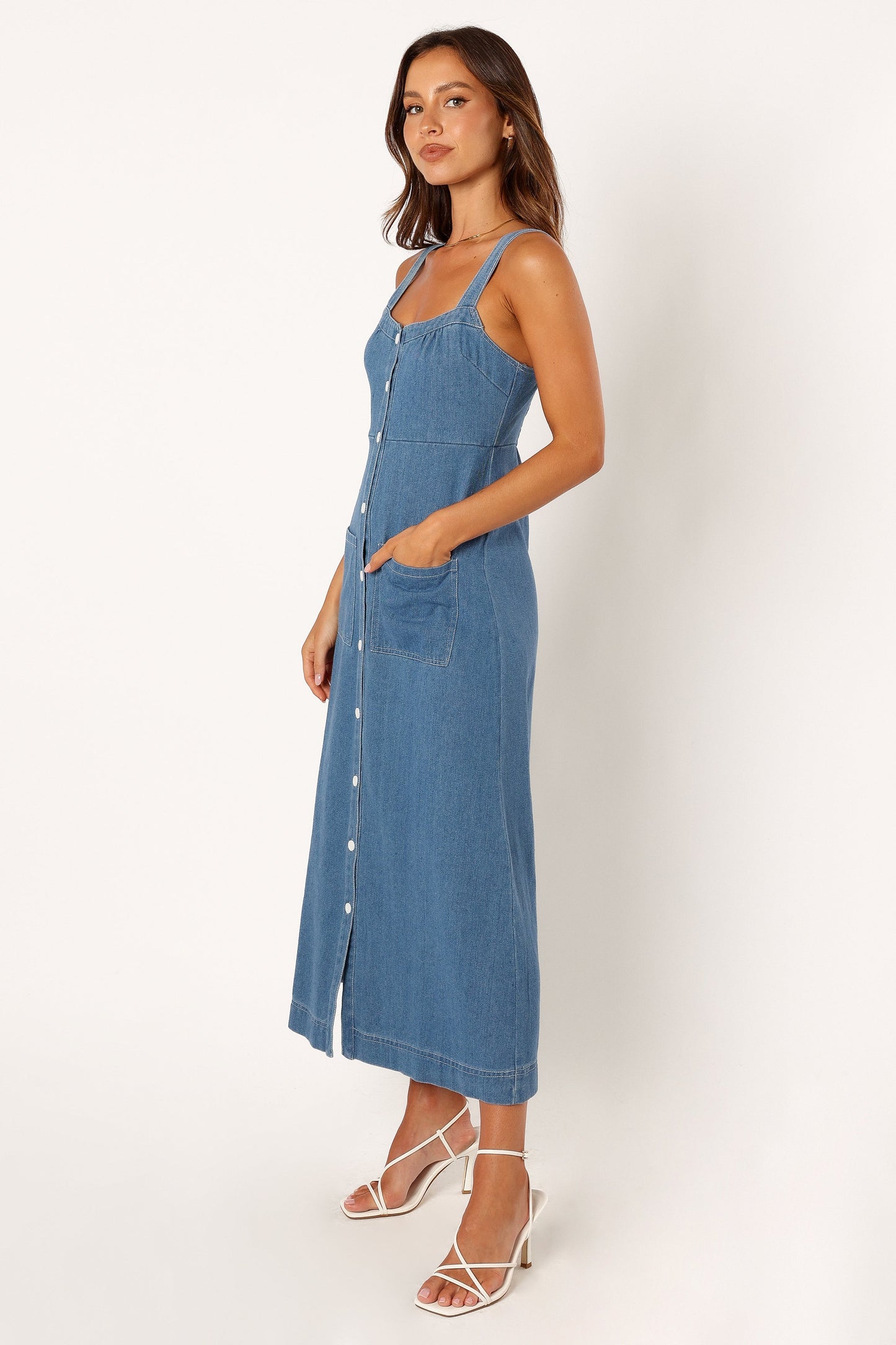 Denim Bettie Denim Midi Dress