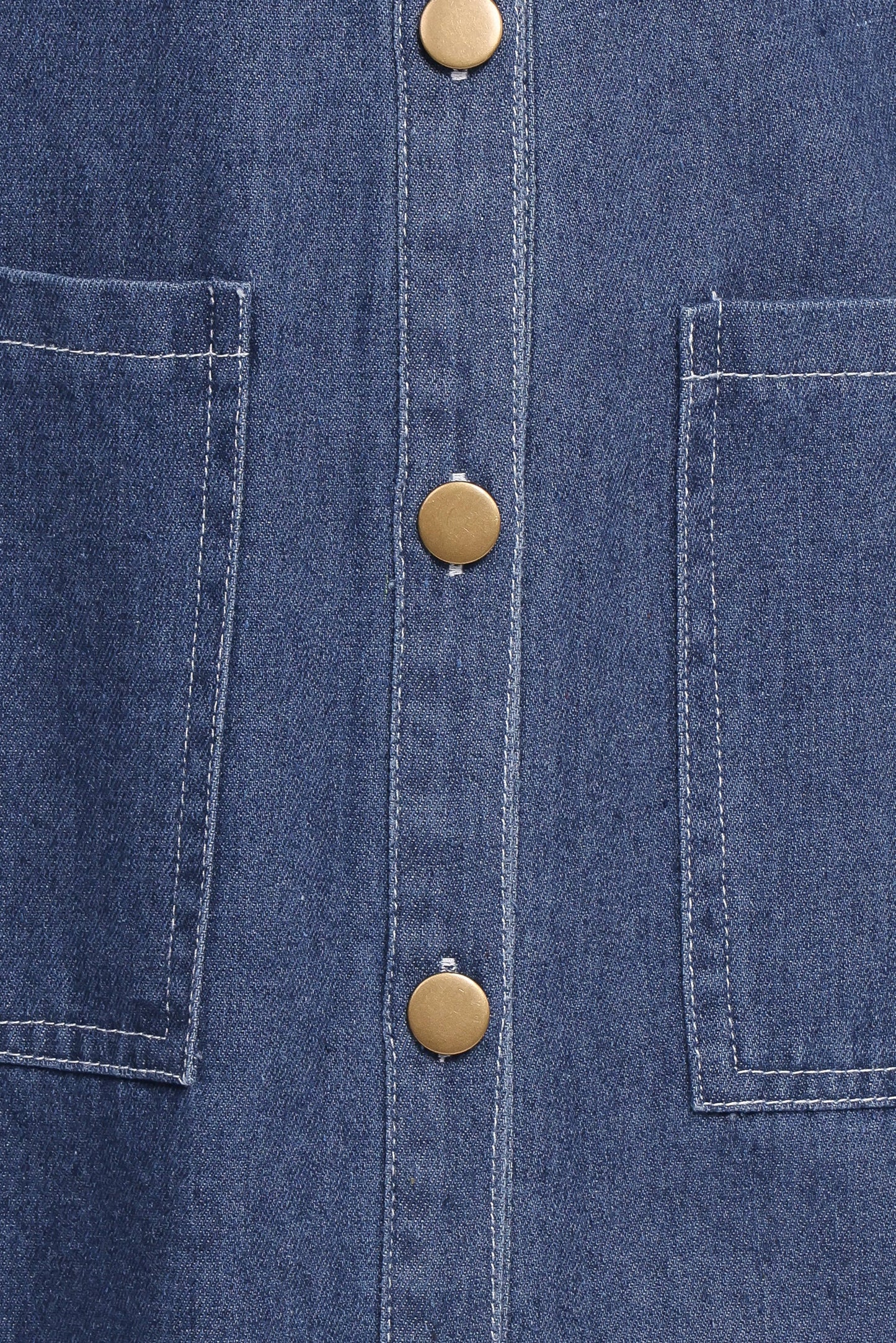 Mid Blue Denim Bettie Denim Midi Dress