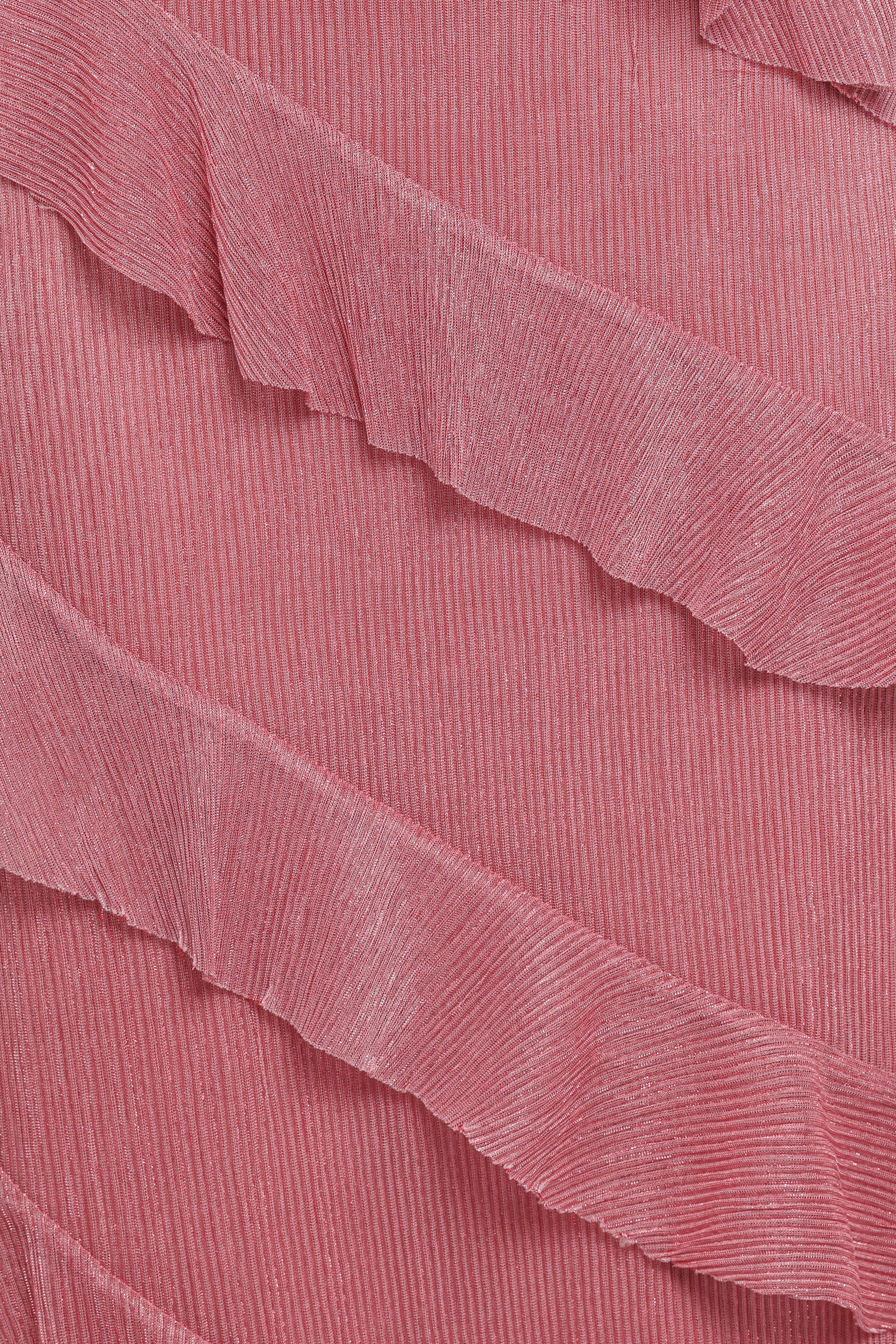 Pink Celia Ruffle Maxi Dress in Cerulean