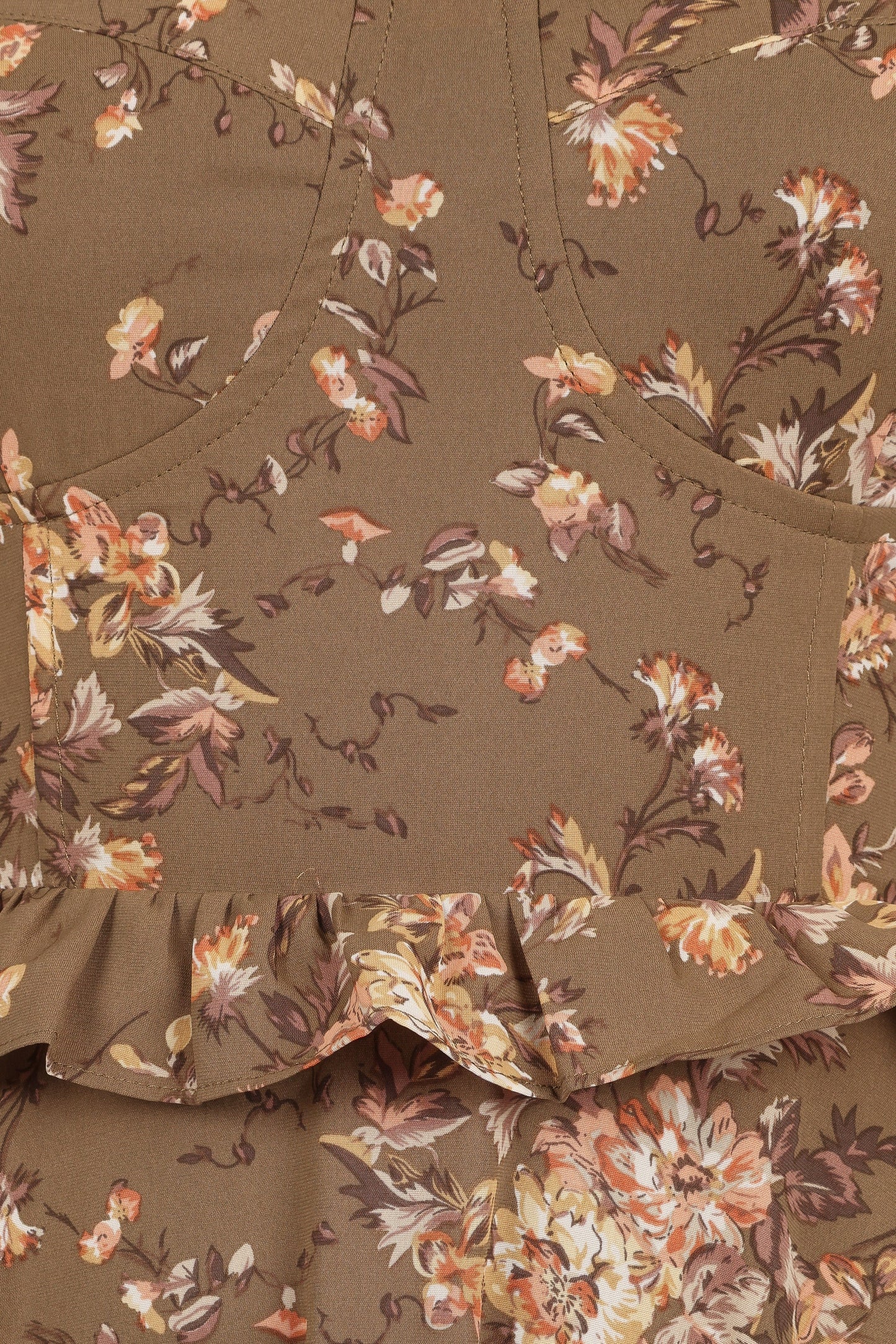 Olive Print Lillee Tiered Maxi Dress in Lavender Floral