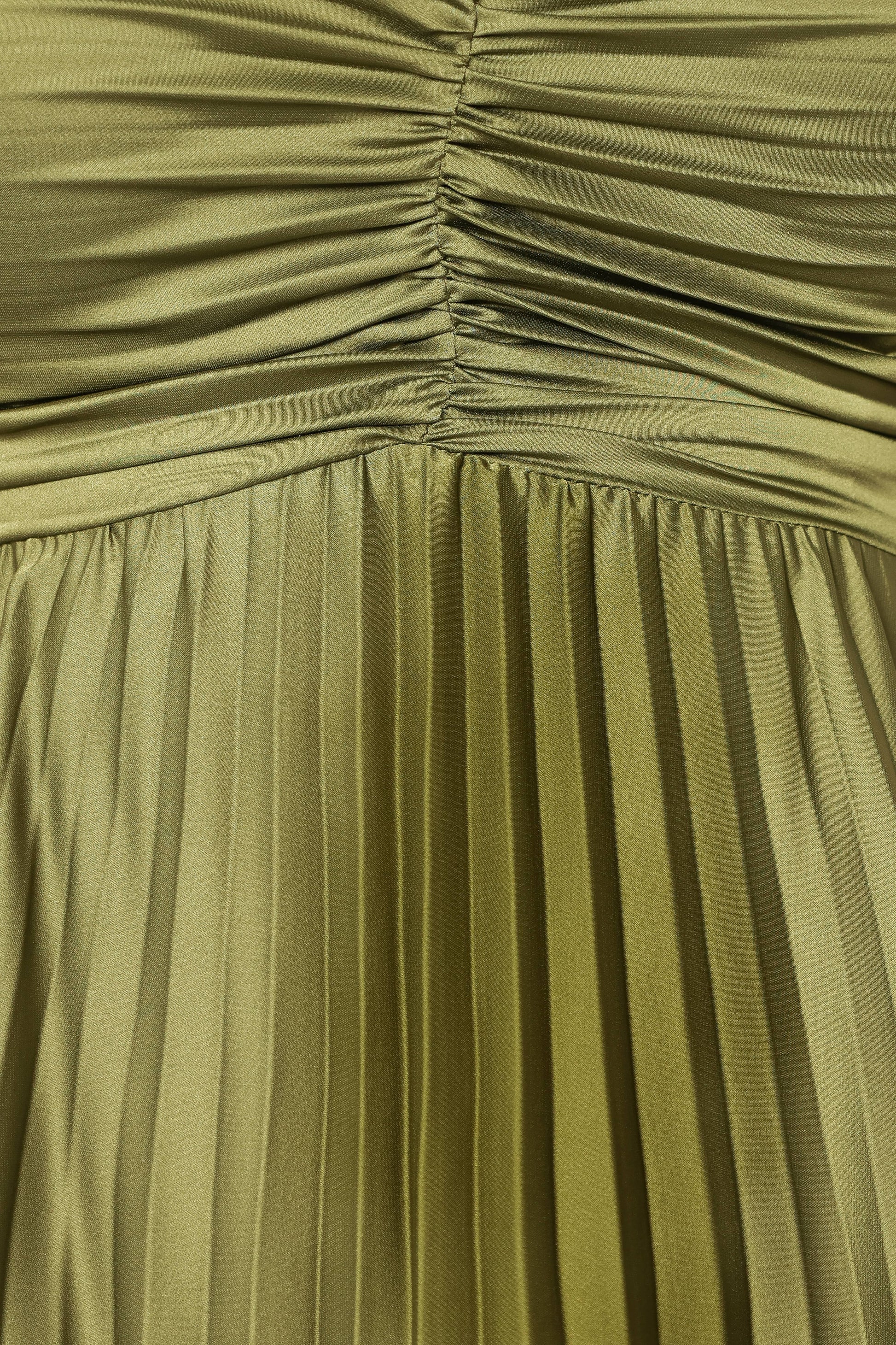 Palm Green Naira Pleated Maxi Dress