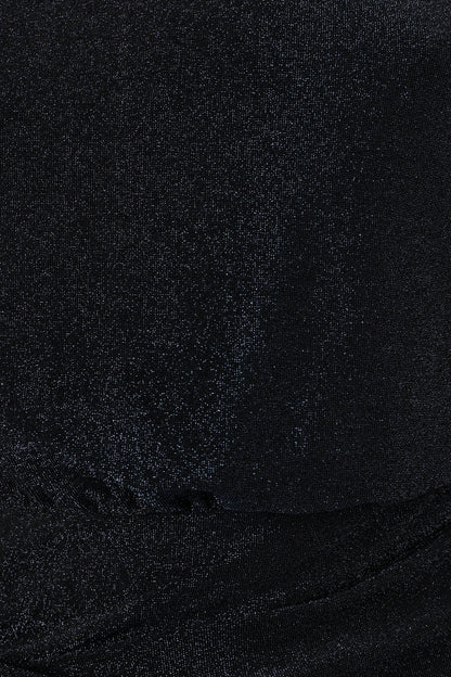 Navy Santiago Off-Shoulder Midi Dress in Navy