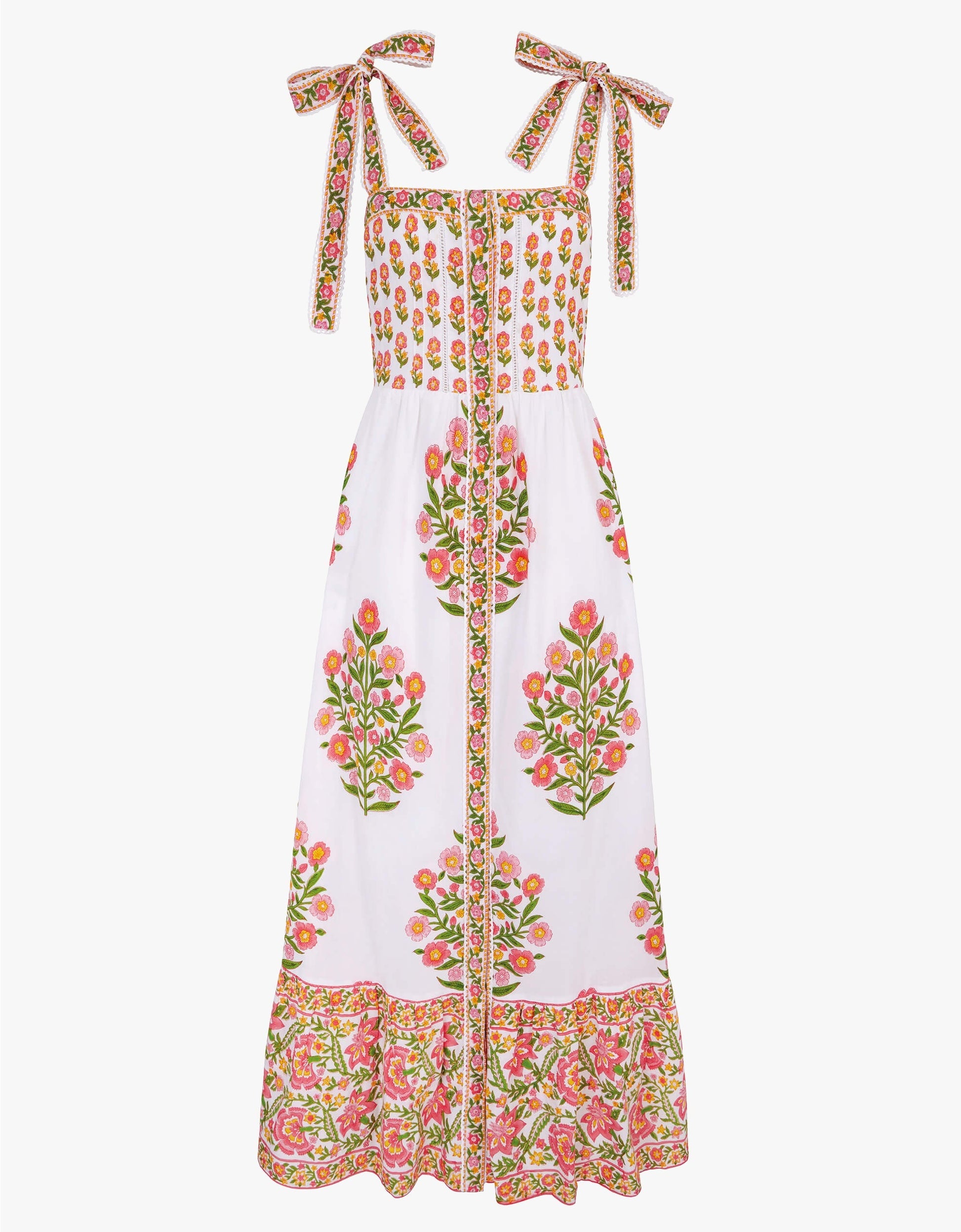 Elena Mixed Peony Dress
