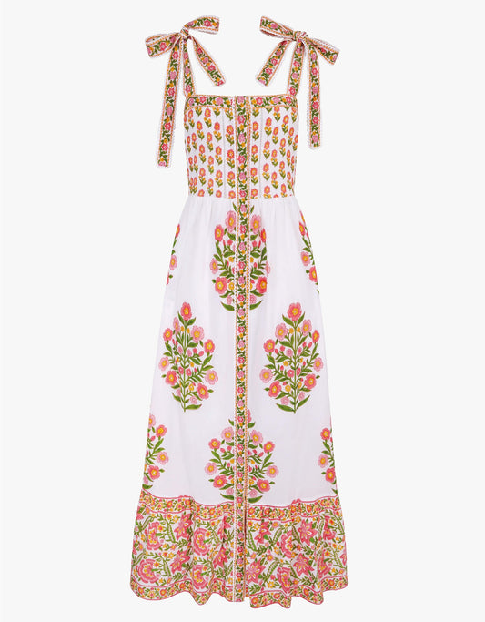 Elena Mixed Peony Dress