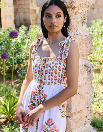 Elena Mixed Peony Dress
